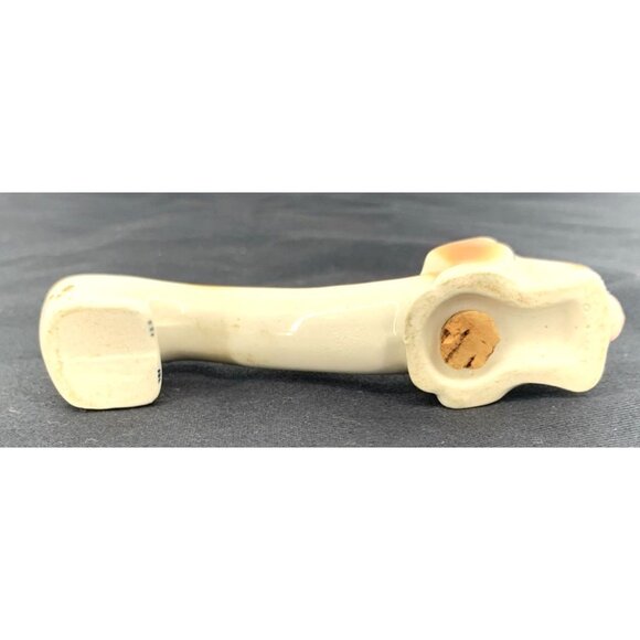 Long Dog Salt and Pepper Shakers Weiner Dachshund Porcelain 4.25" Vintage - Picture 5 of 8